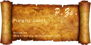 Purgly Zsolt névjegykártya