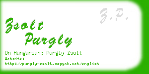 zsolt purgly business card